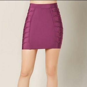 WoW Couture Lace Up Bandage Style Bodycon Mini Skirt